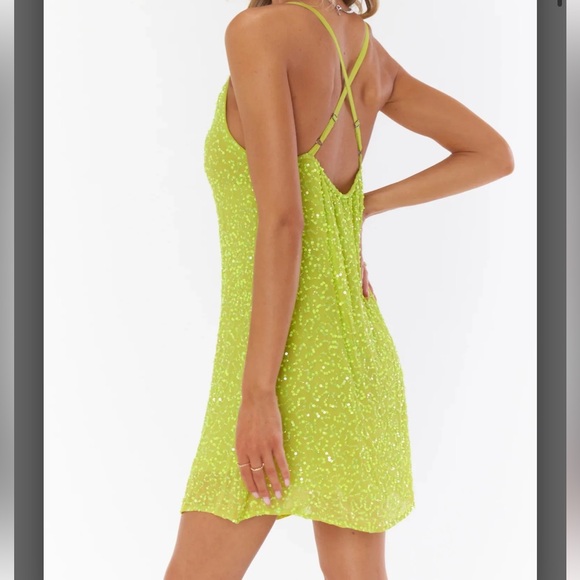 Beautiful yellow sequin Show Me Your Mumu mini dress - worn once size XS - Picture 2 of 7